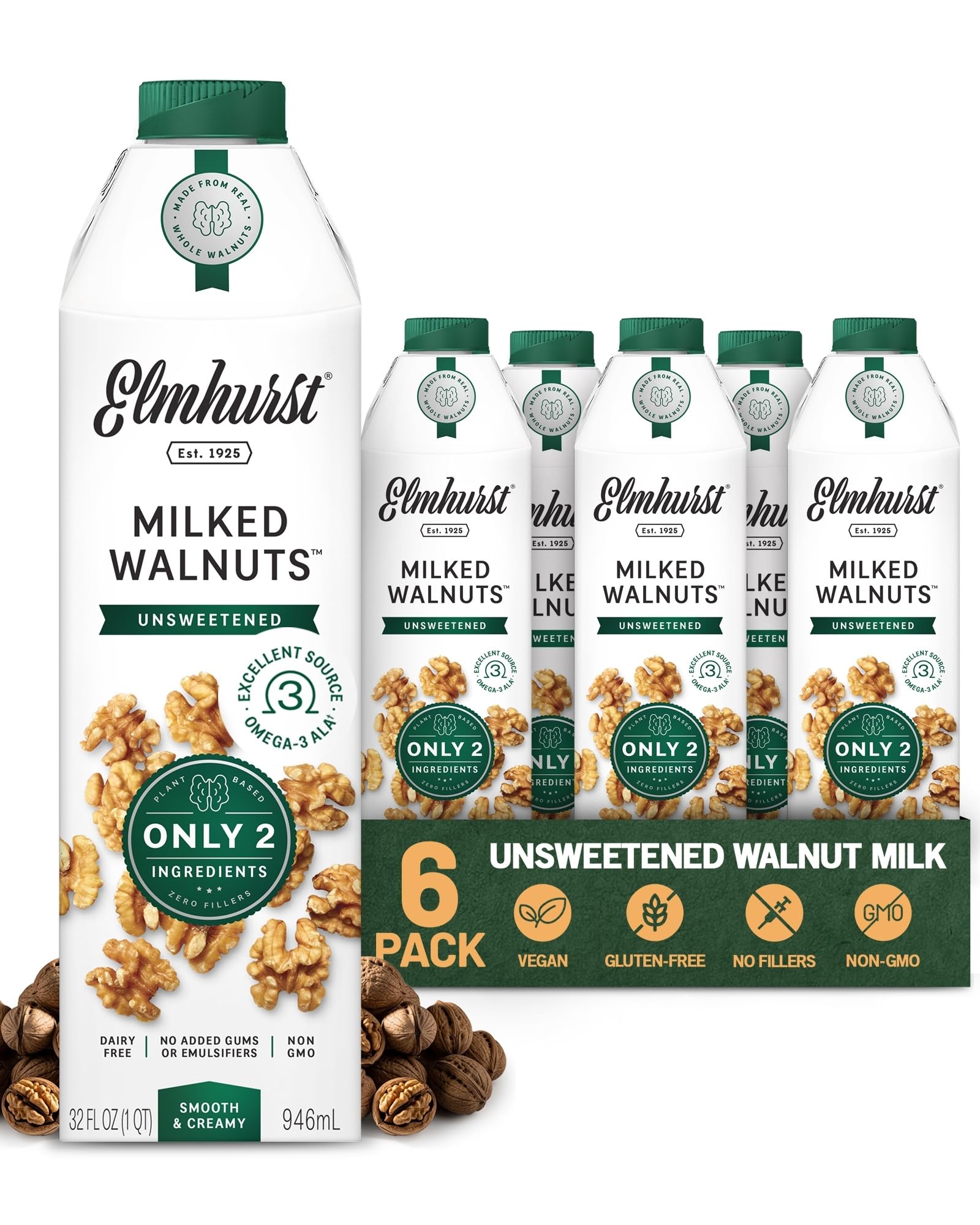 1925 Unsweetened Walnut Milk (6-Pack)