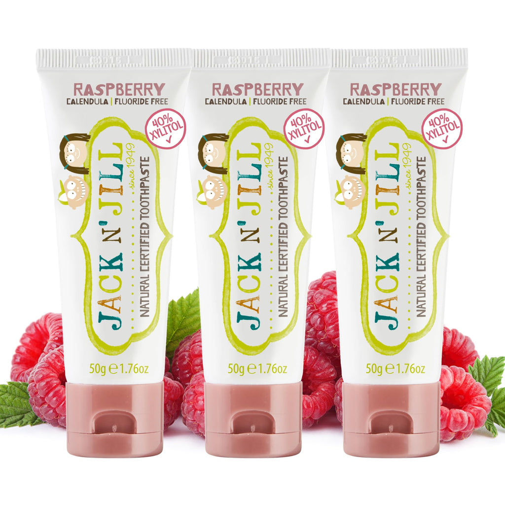 Natural Toothpaste For Kids Toddler (Baby Fluoride Training (Raspberry)