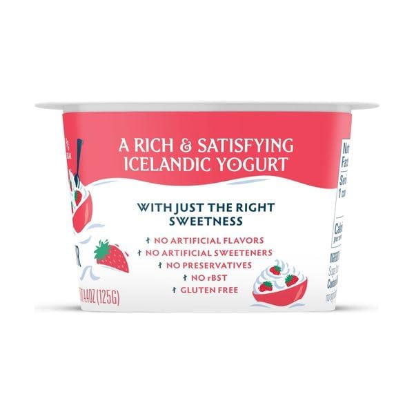 Icelandic Provisions Yogurt Skyr Extra Creamy Strawberries Cream