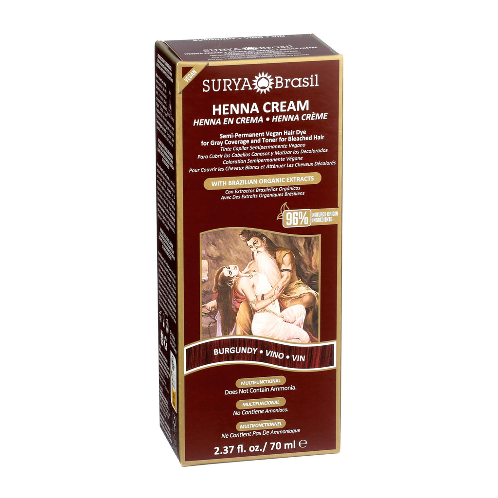 Henna Cream Burgundy 96% Natural Ingredients Cruelty-Free