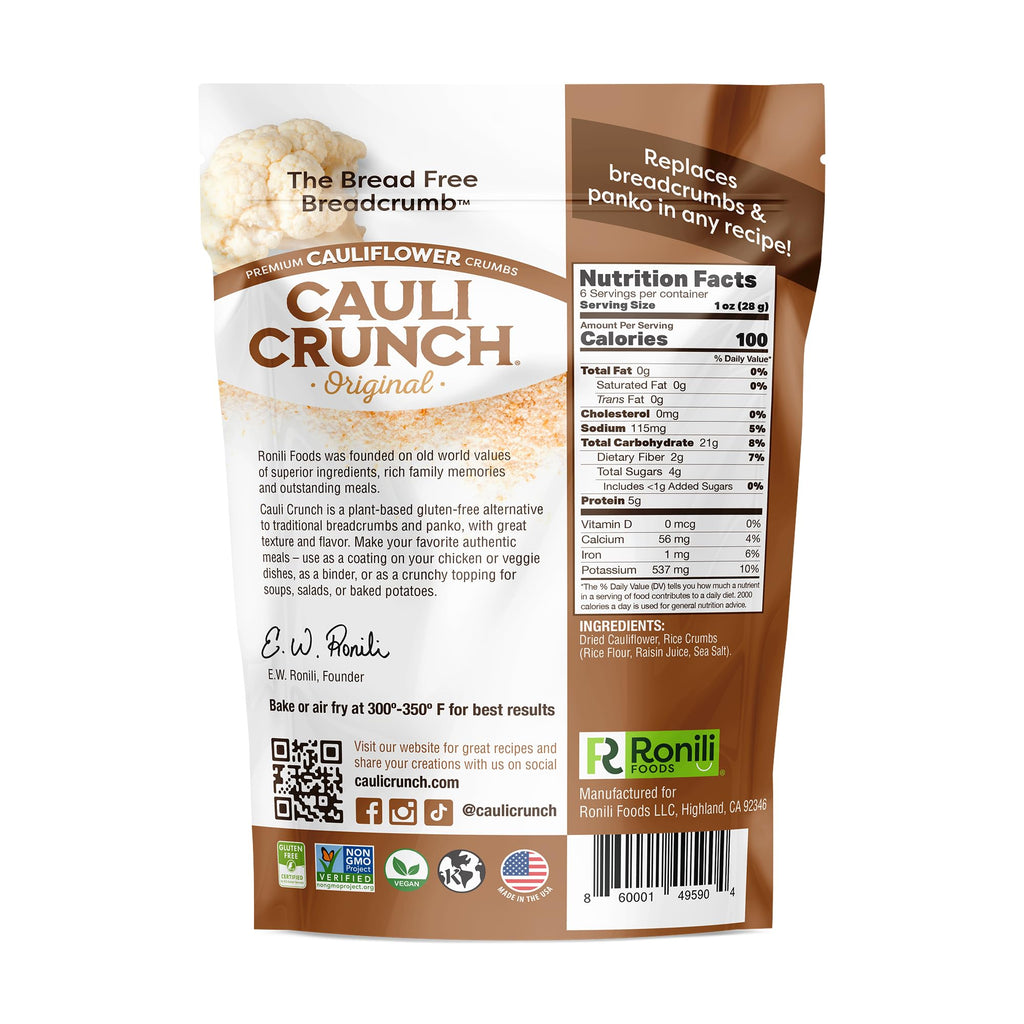 Original Cauliflower Bread Crumbs – Bread-Free Breadcrumbs Certified +