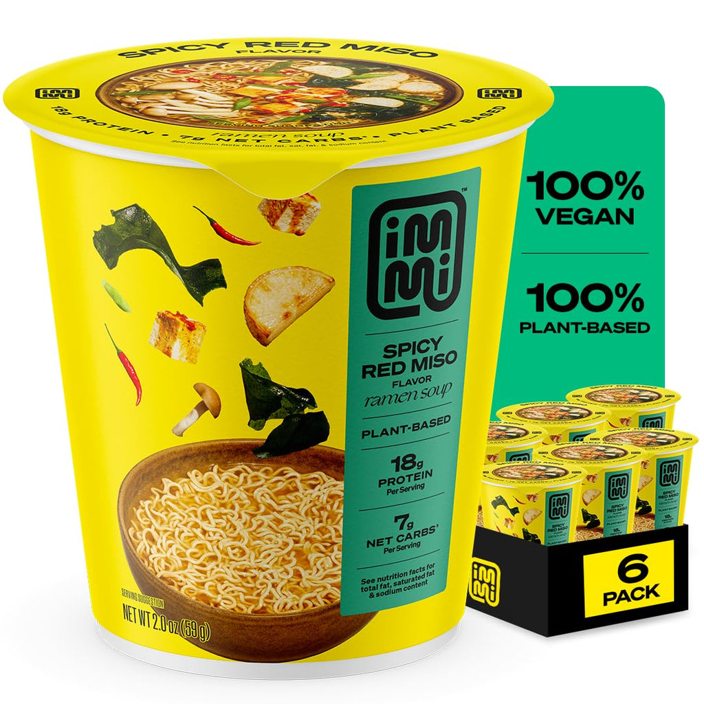 Net Carbs Spicy Red Miso Ramen Cup Noodles Protein