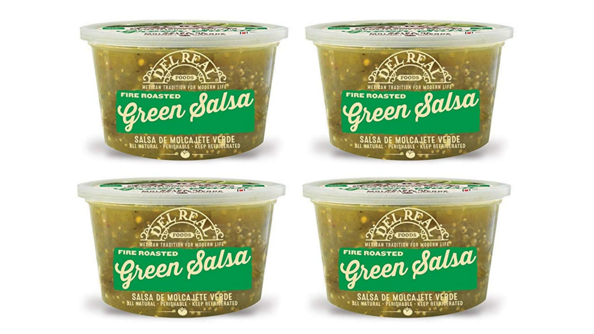 Del Real Foods Fire Roasted Green Salsa
