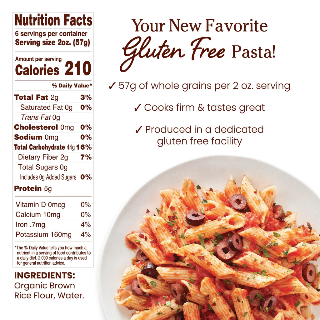 Whole Grain Brown Rice Penne Pasta