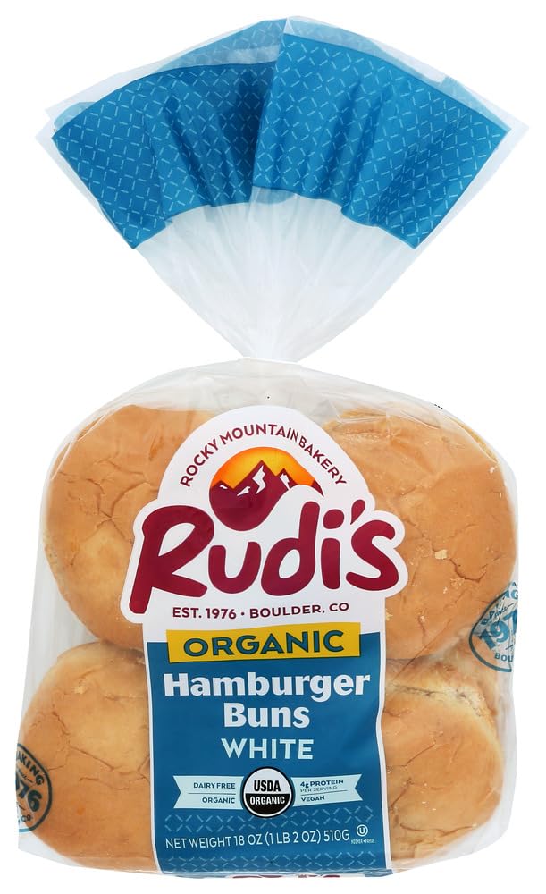 Organic White Hamburger Bun per case