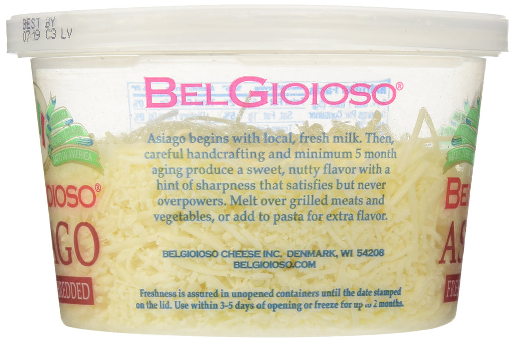 Asiago, Shredded