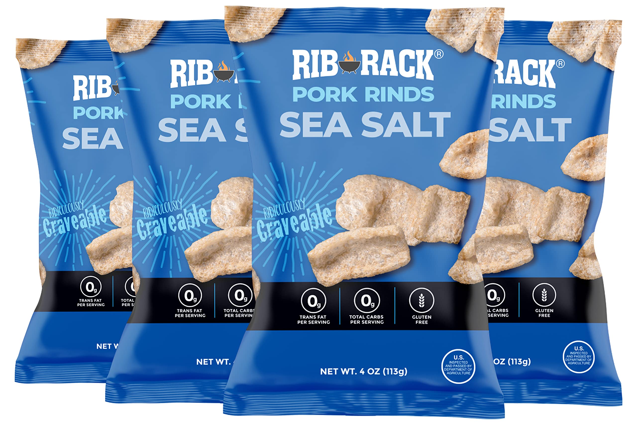 Pork Rinds Sea Salt 4 X