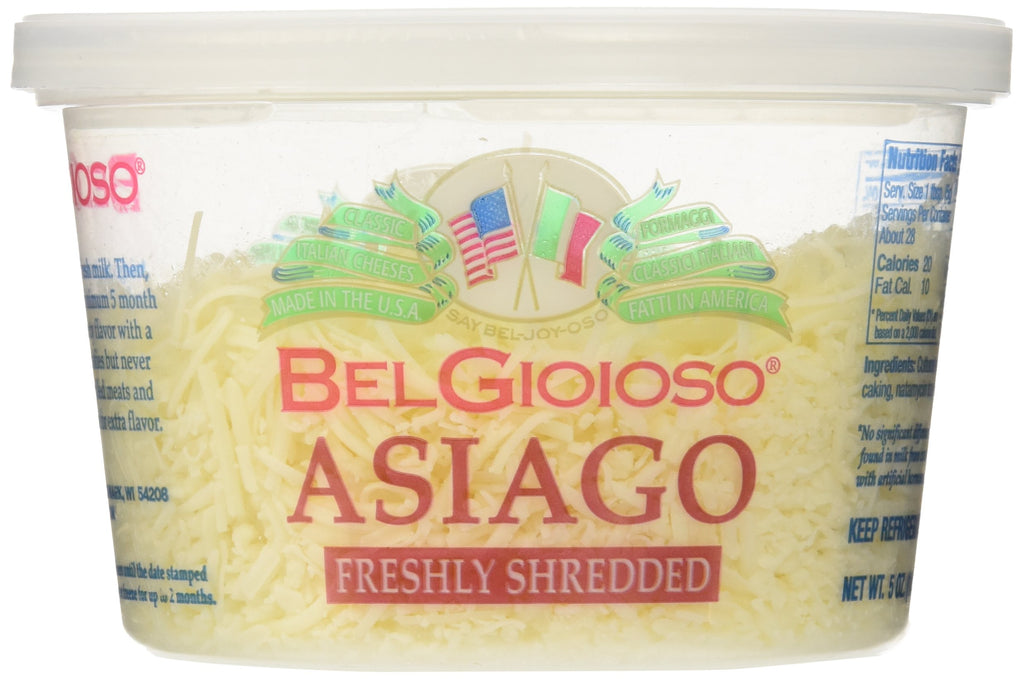 Asiago, Shredded