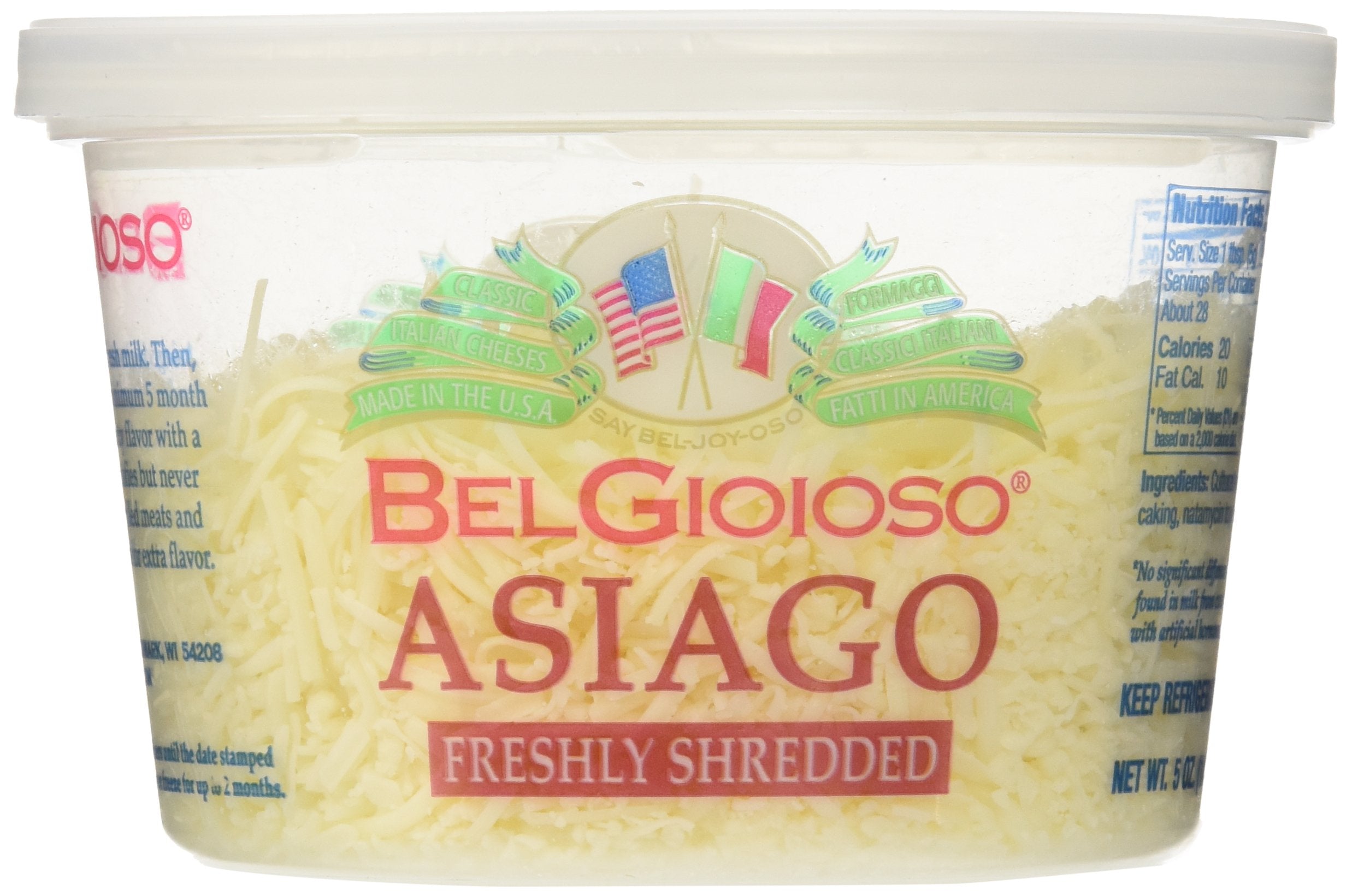 Asiago, Shredded