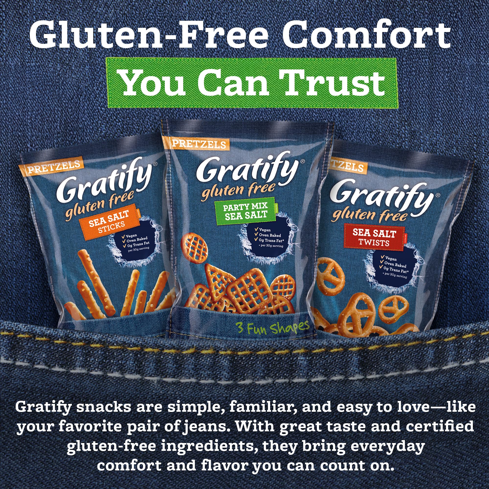 Gratify Sea Salt & Twists Bag and Pretzel Crisps