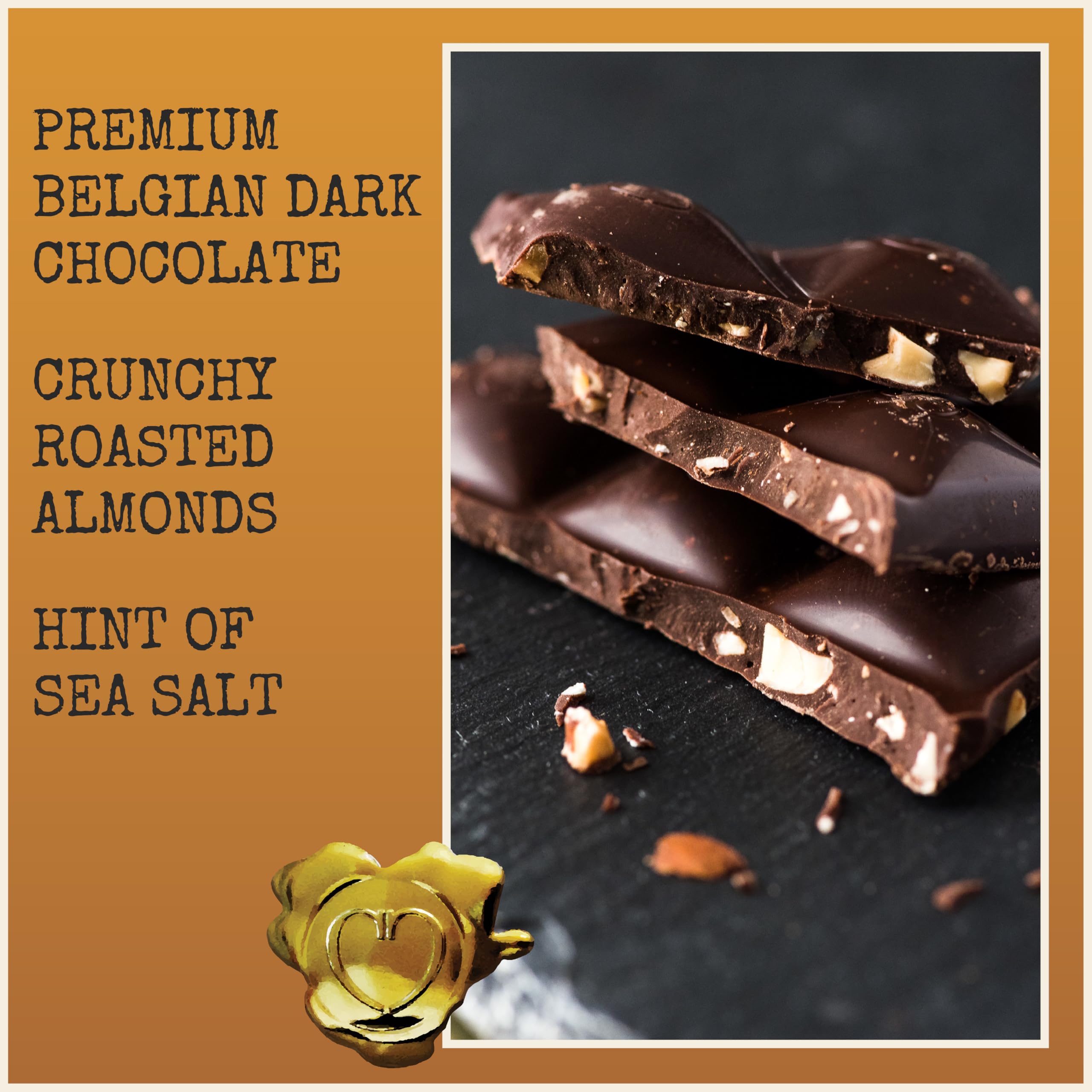 Almonds & Sea Salt Dark Chocolate Bars