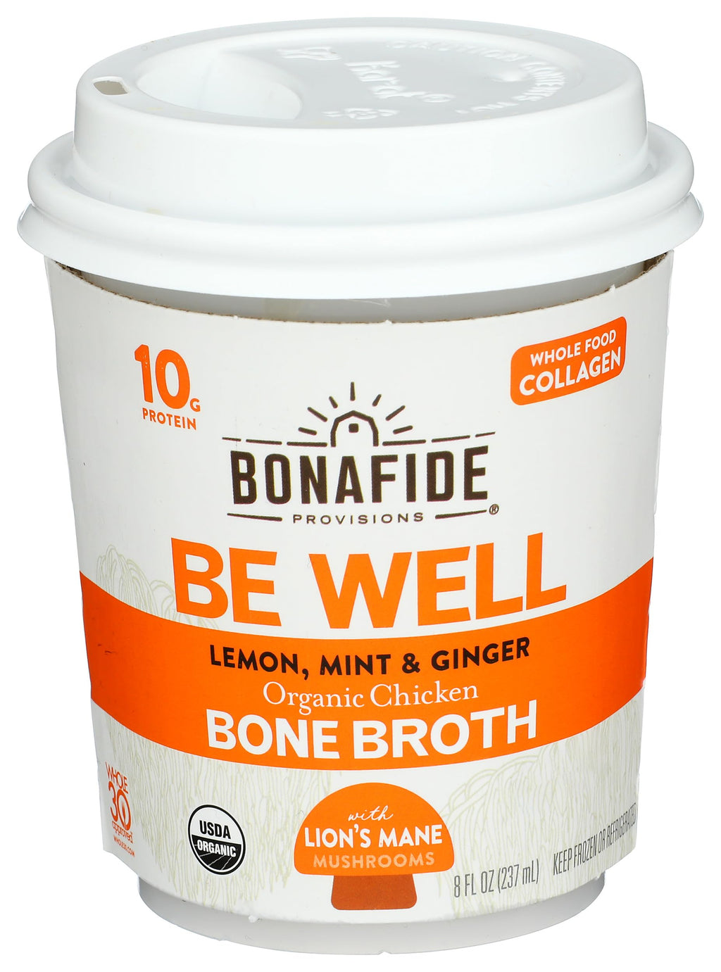 Frozen Mint & Ginger Chicken Bone Broth Fresh Be Well
