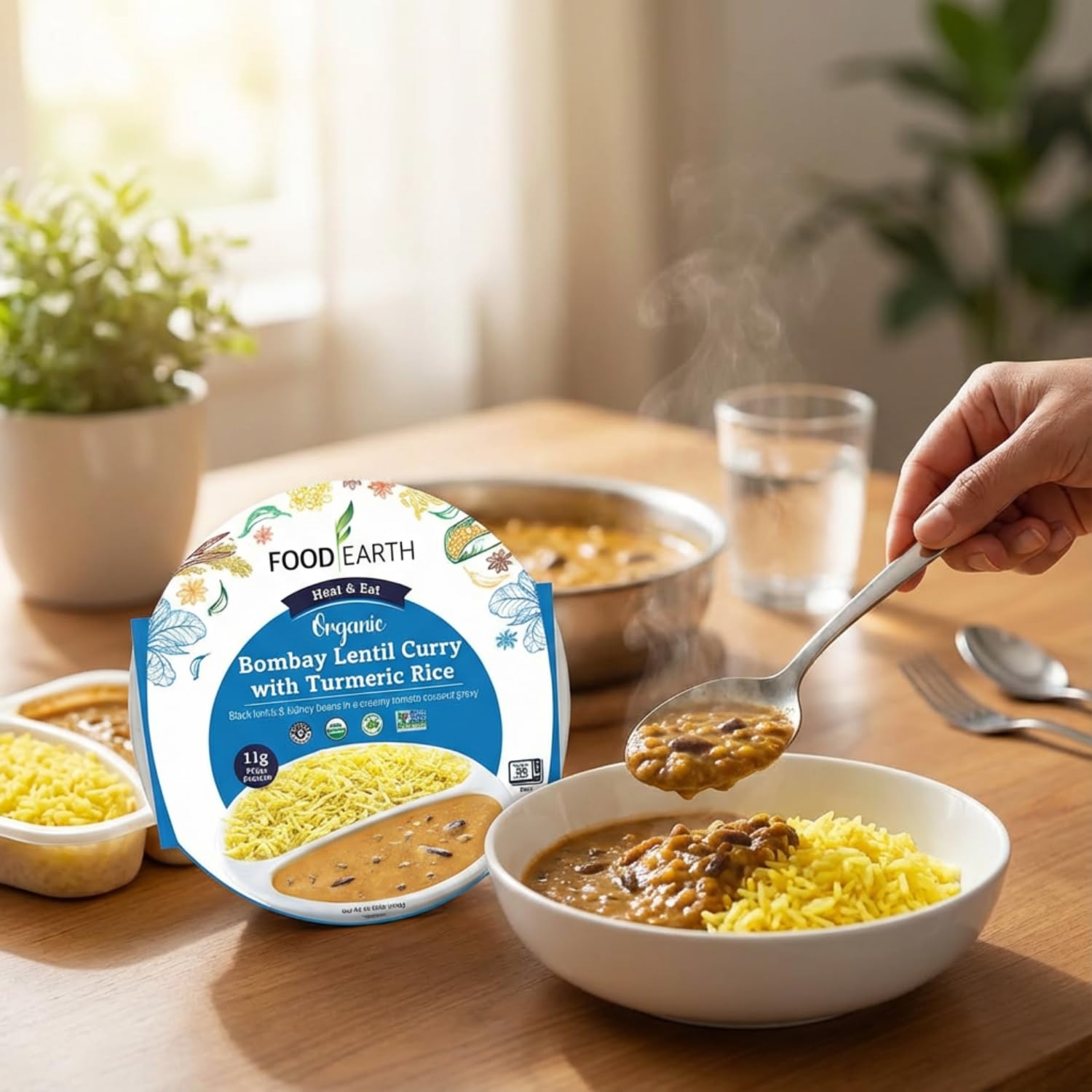 Microwavable Ready-to-Eat Indian Chickpeas Curry