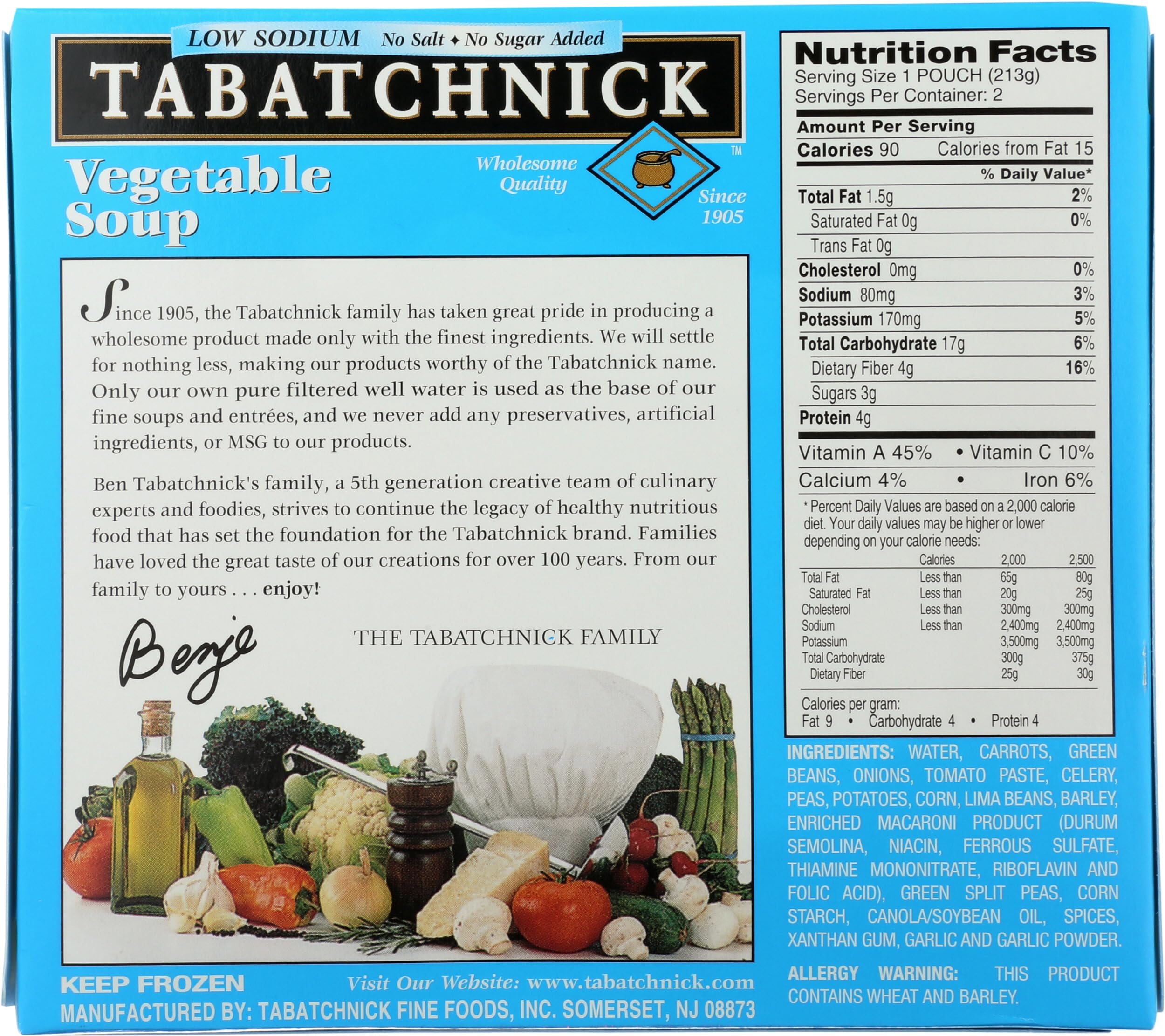 Soup Vegetable No Salt