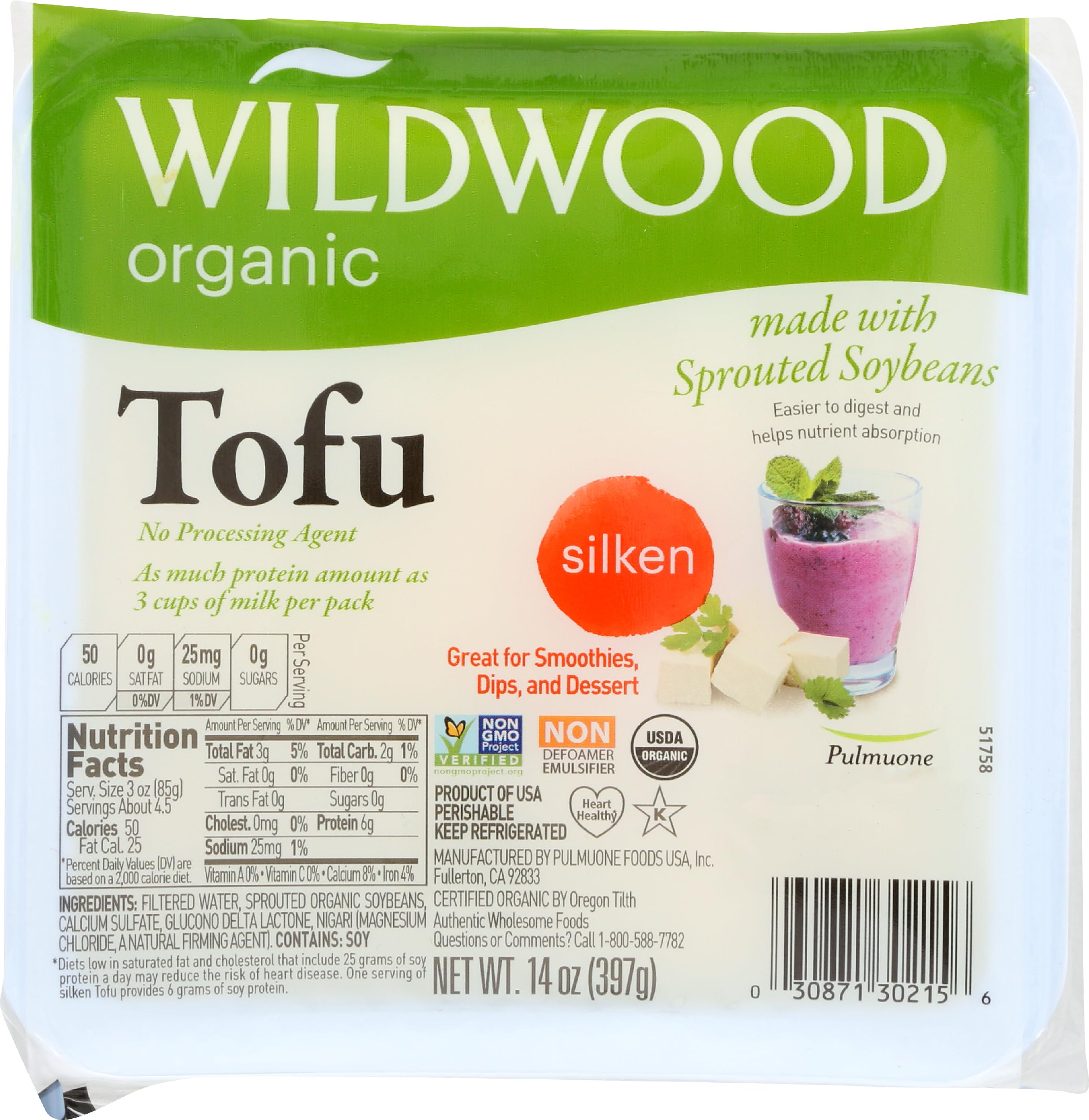 Organic Silken Tofu Water Pack