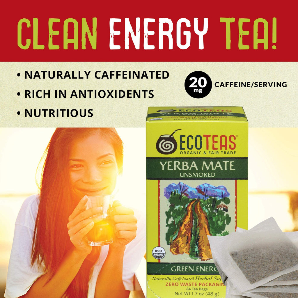 Organic Unsmoked Yerba Mate Tea Bags