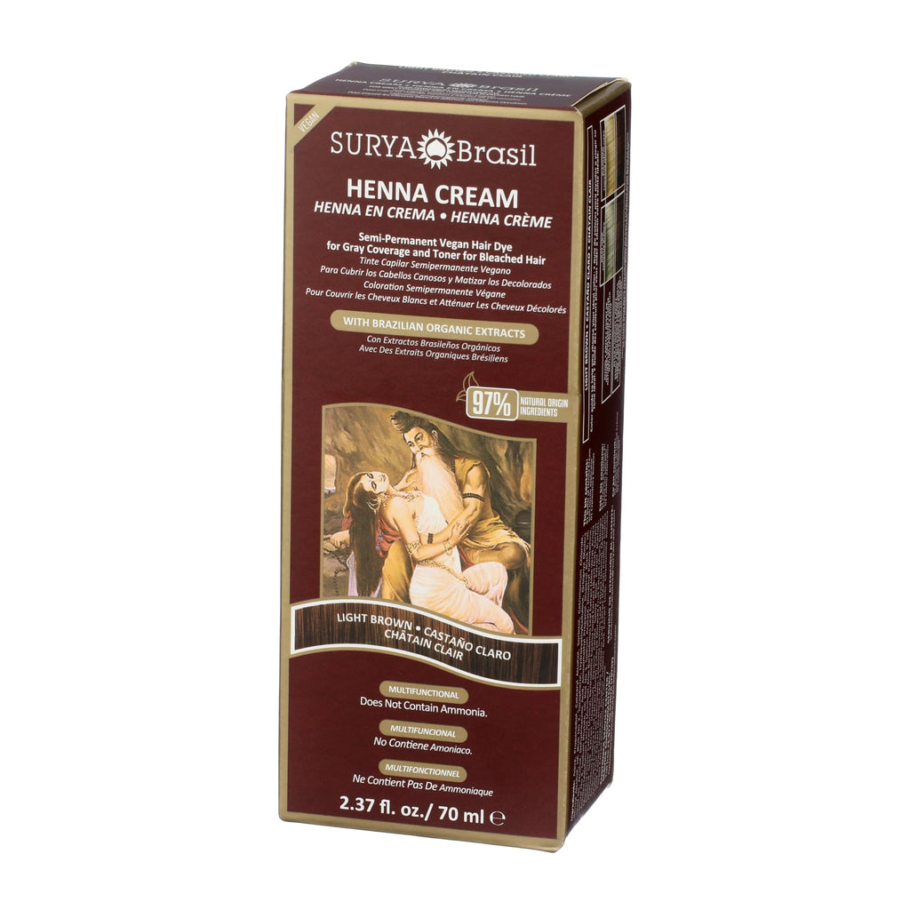 Henna Light Brown Cream Surya Nature Inc