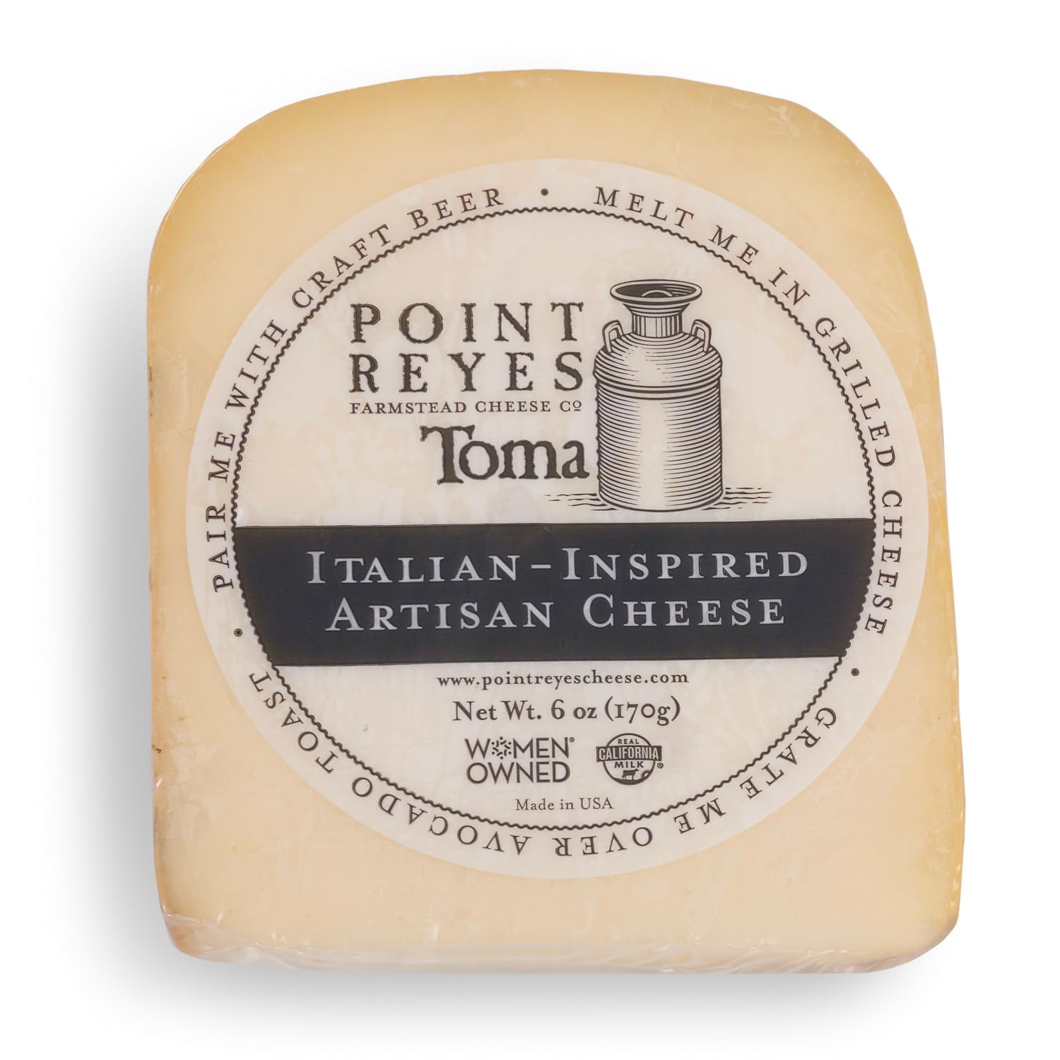 Point Reyes 12 Wedges of Each Semi-Hard Creamy Buttery Flavor with Nutty Finish Toma Cheese