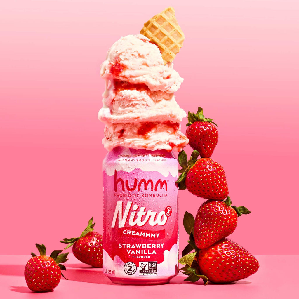 Creamy Smooth Probioitc Drink Sparkling Soda Nitro Kombucha
