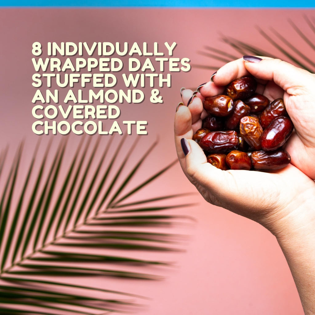 Chocolate Covered Almond Stuffed Dates