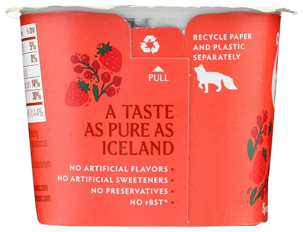 Icelandic Provisions Skyr 1.5% Strawberry Lingonberry Yogurt