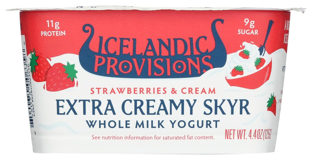 Icelandic Provisions Yogurt Skyr Extra Creamy Strawberries Cream