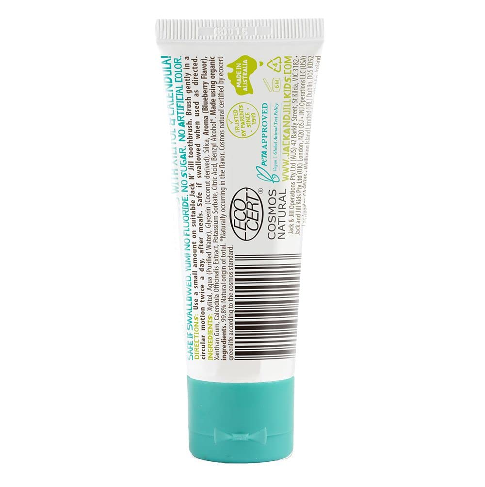 Natural Toothpaste For Kids Toddler (Baby Fluoride Training (Blueberry)