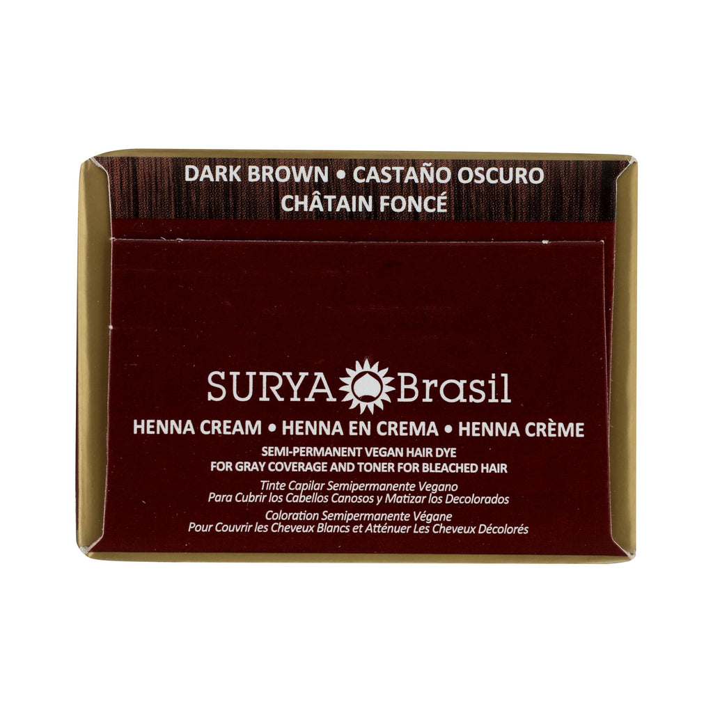 Henna Cream Dark Brown 96% Natural Ingredients Cruelty-Free