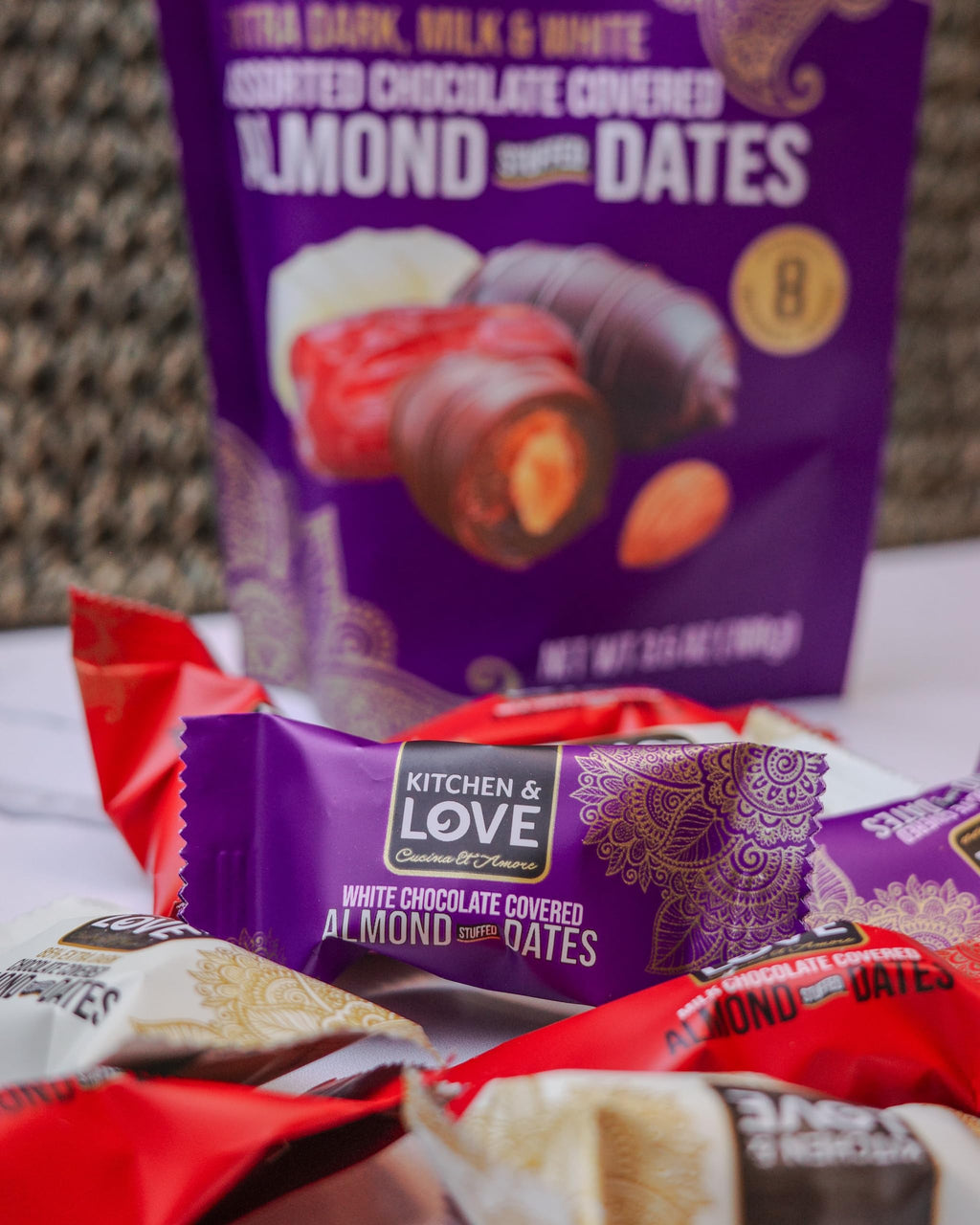 Chocolate Covered Almond Stuffed Dates