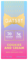 70 Calories Per Serving Sugar Cookies & Cream White Chocolate Style Bar