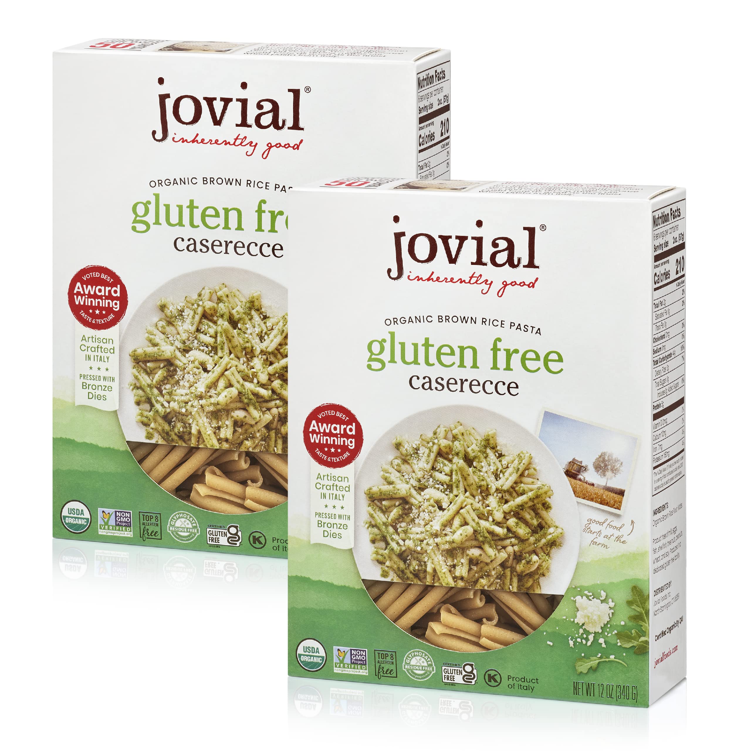 Whole Grain Brown Rice Caserecce Pasta
